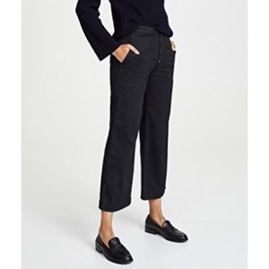 NEW AG Etta Workwear High Waisted Pants Crop Black